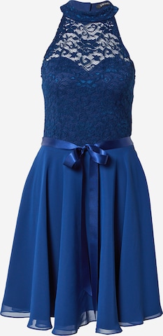 Robe de cocktail SWING en bleu : devant