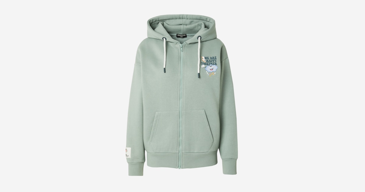 【IONSEOUL】Star Loose Fit Brushed Hood Zip Up 4FM198 Eight2Nine Zip-Up Hoodie in Mint | ABOUT YOU