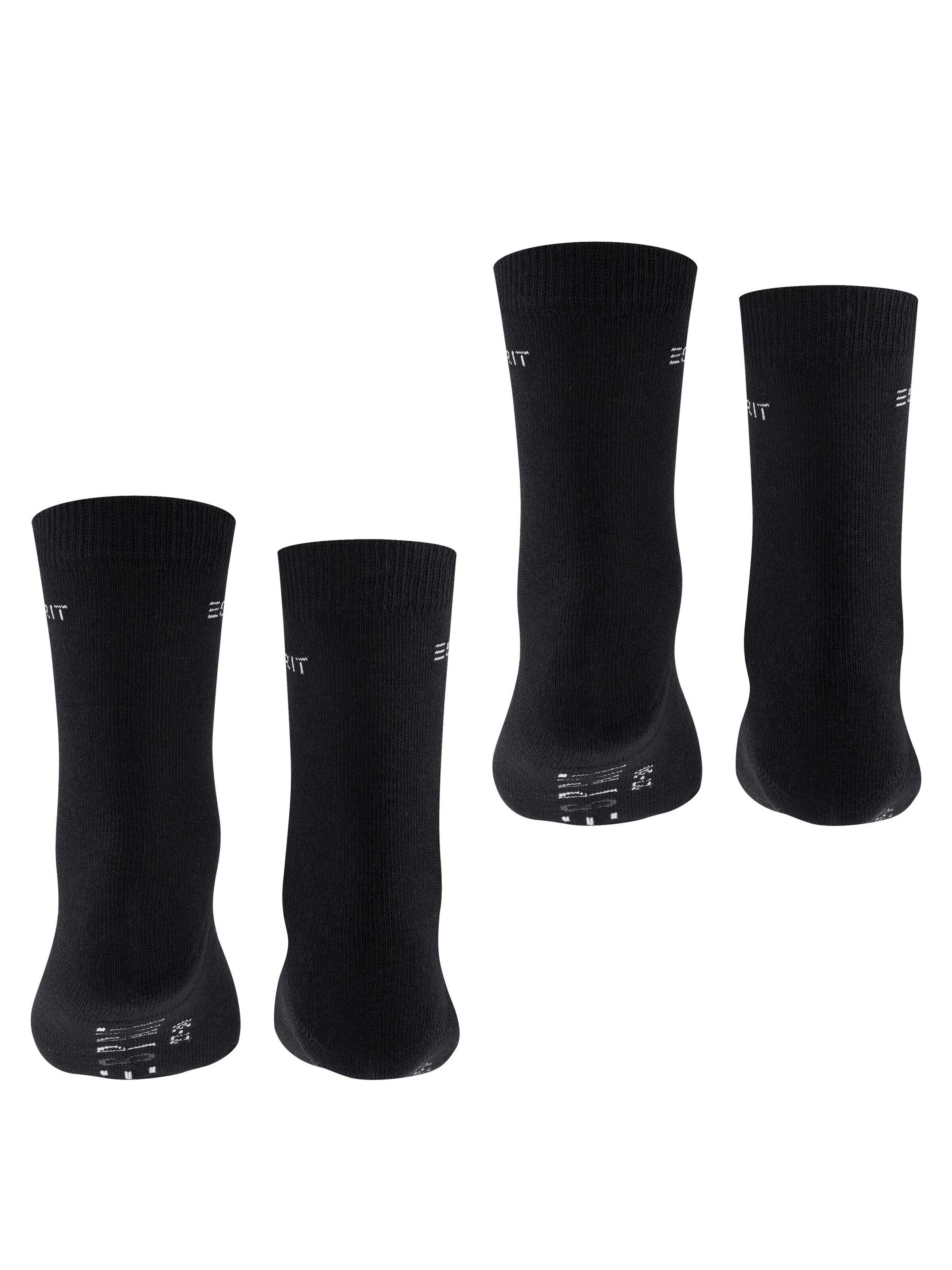 ESPRIT Socks 'Foot Logo 2-Pack' in Black