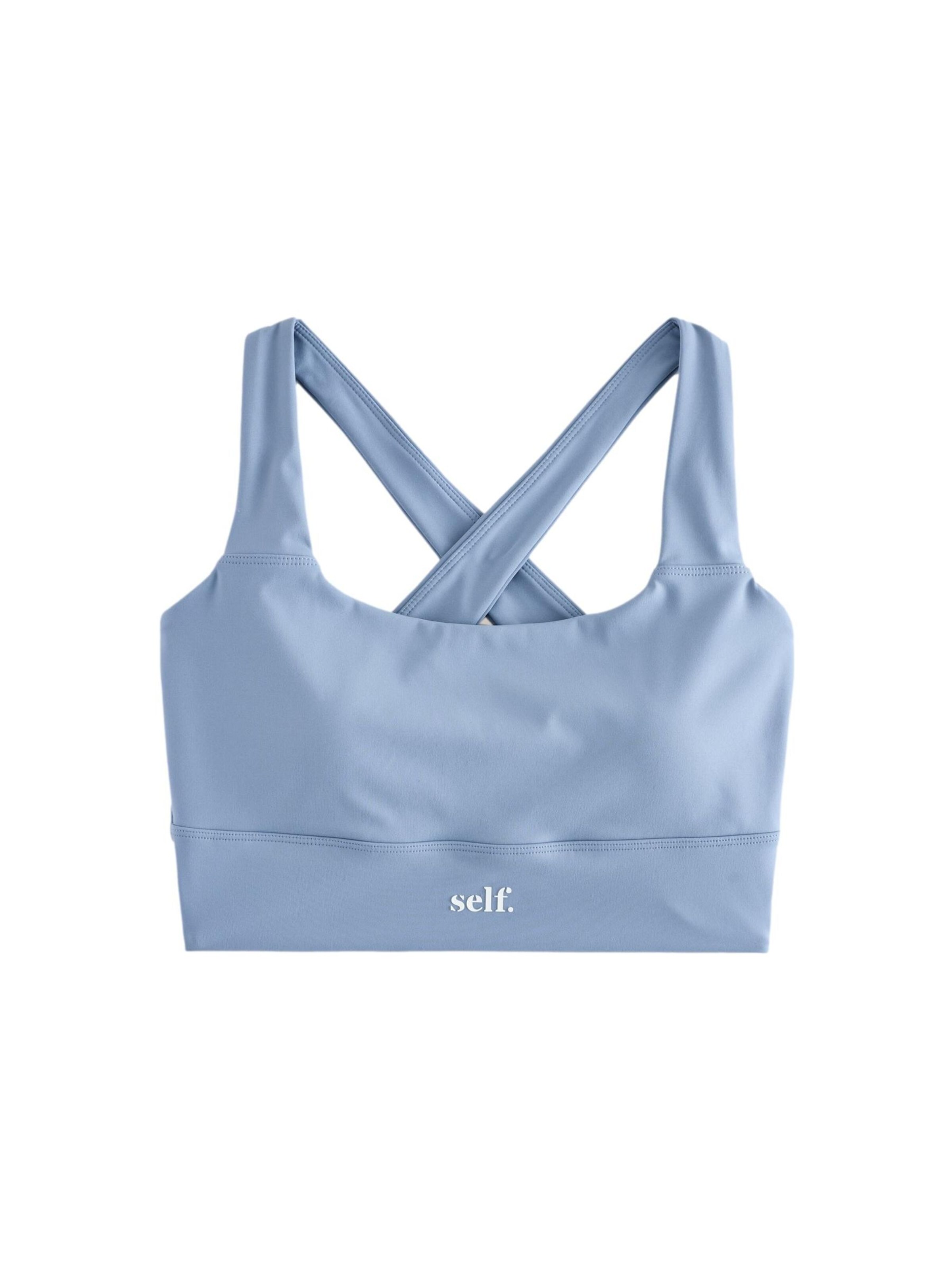 Bustier Soutien-gorge de sport self. en bleu : devant