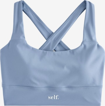 self. Bralette Sports Bra in Blue: front