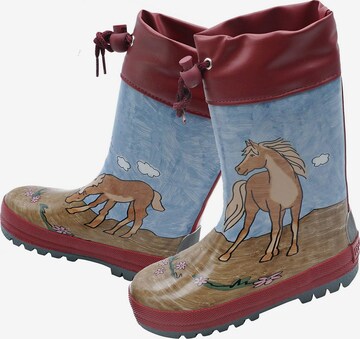 MAXIMO Rubber Boots 'HORSE DREAM' in Red: front