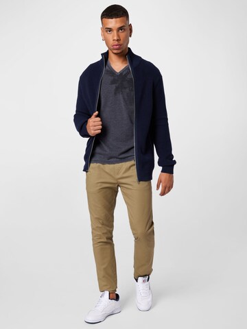 INDICODE JEANS Knit Cardigan 'Dodson' in Blue