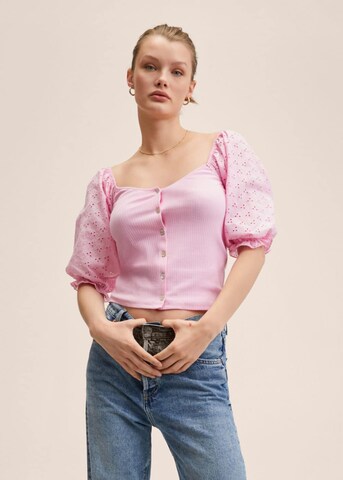 MANGO Shirt 'Judi' in Pink: predná strana