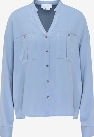 usha BLUE LABEL Blouse in Blauw: voorkant