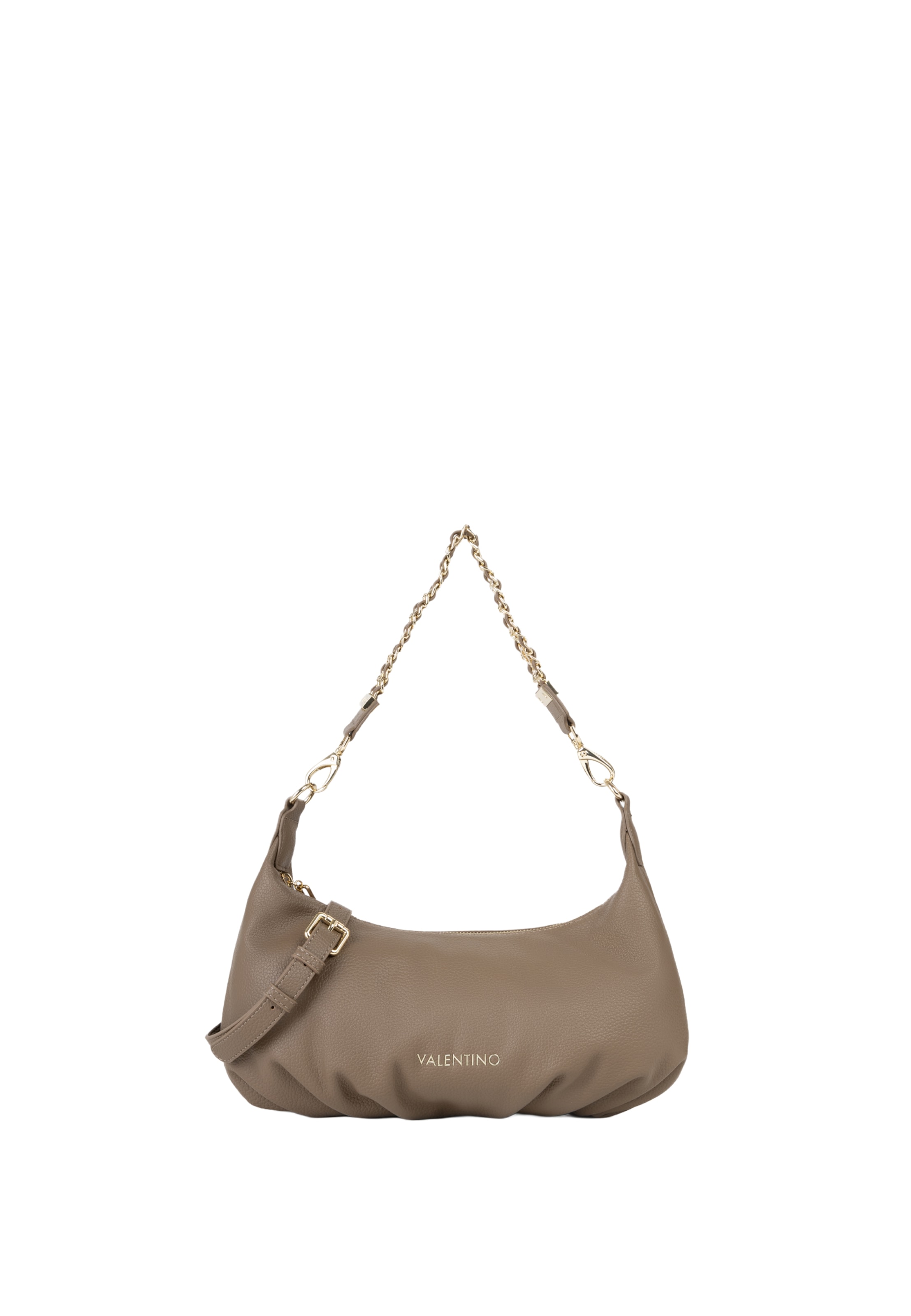 VALENTINO - Bolso de hombro en gris: frente