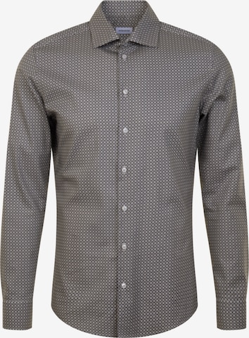 Coupe regular Chemise business 'Slim' SEIDENSTICKER en vert : devant