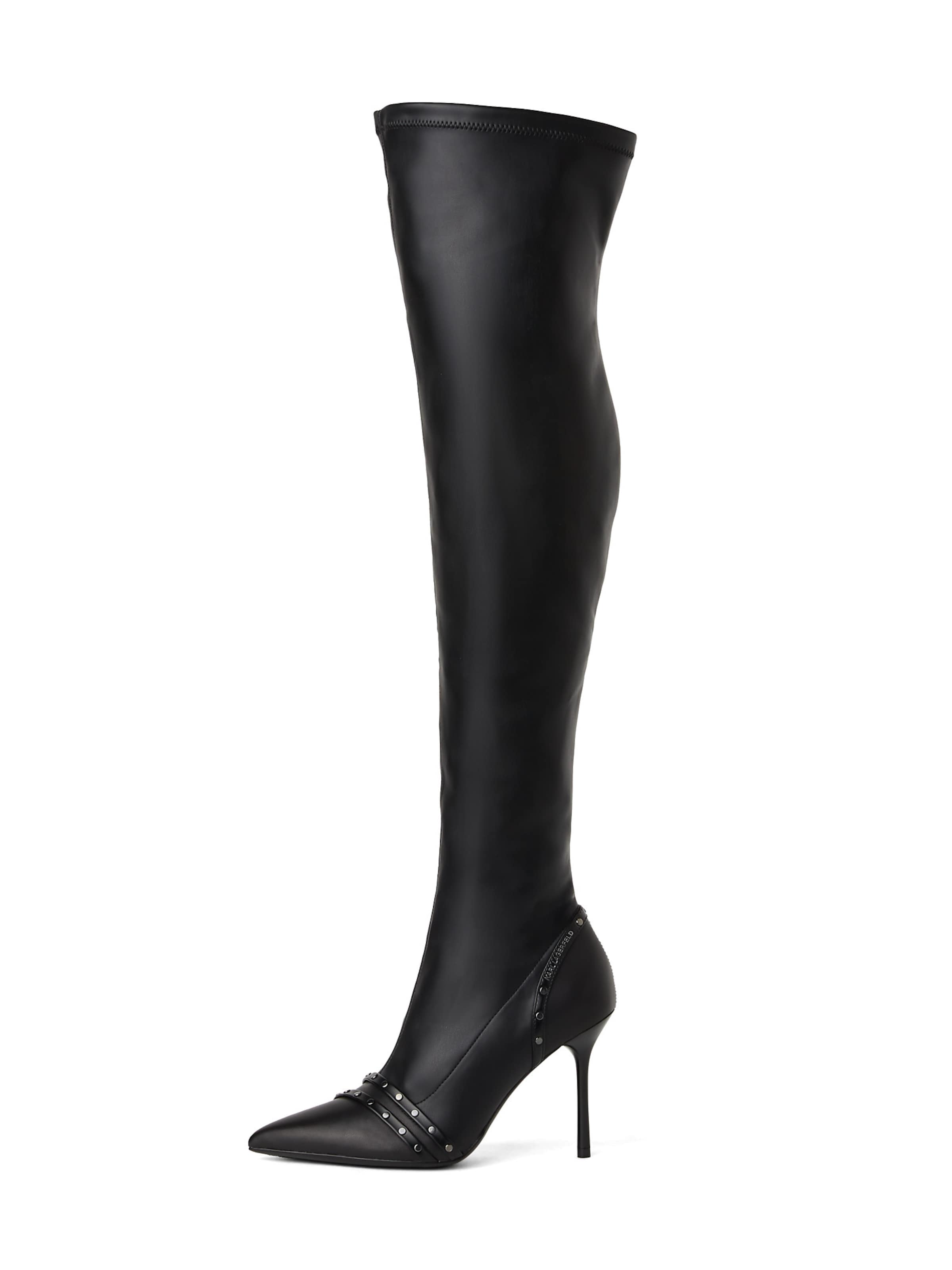 Karl Lagerfeld Ботуши над коляното 'Sarabande' в черно, Преглед на продукта