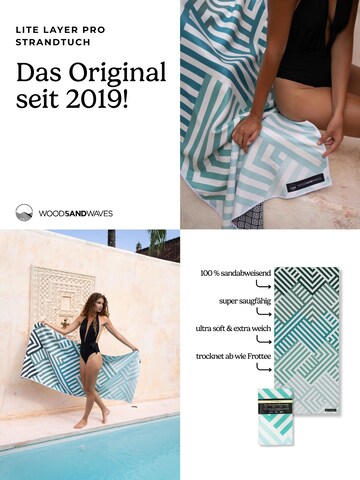 woodsandwaves Strandtuch 'Mint Relaxation' in Mischfarben