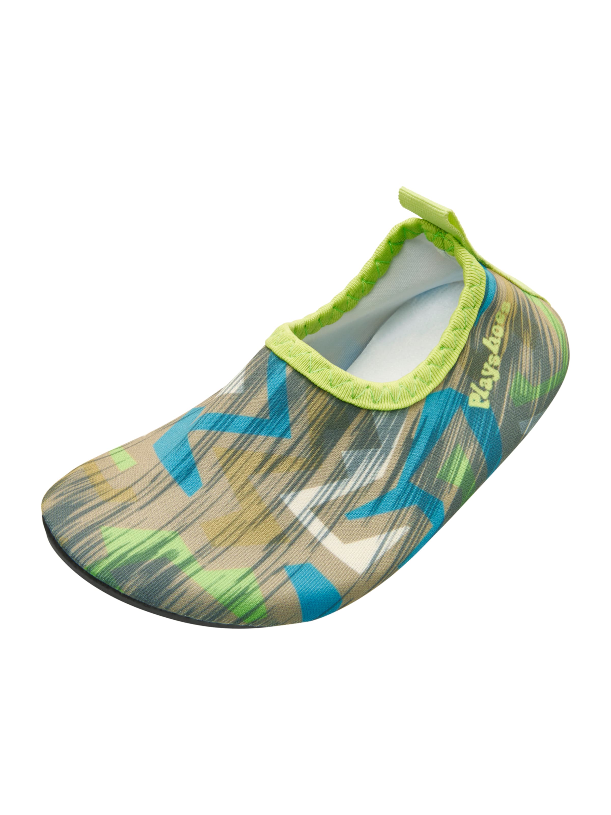 PLAYSHOES Sapato de praia/banho em azul céu / limão / oliveira / preto, Vista do artigo