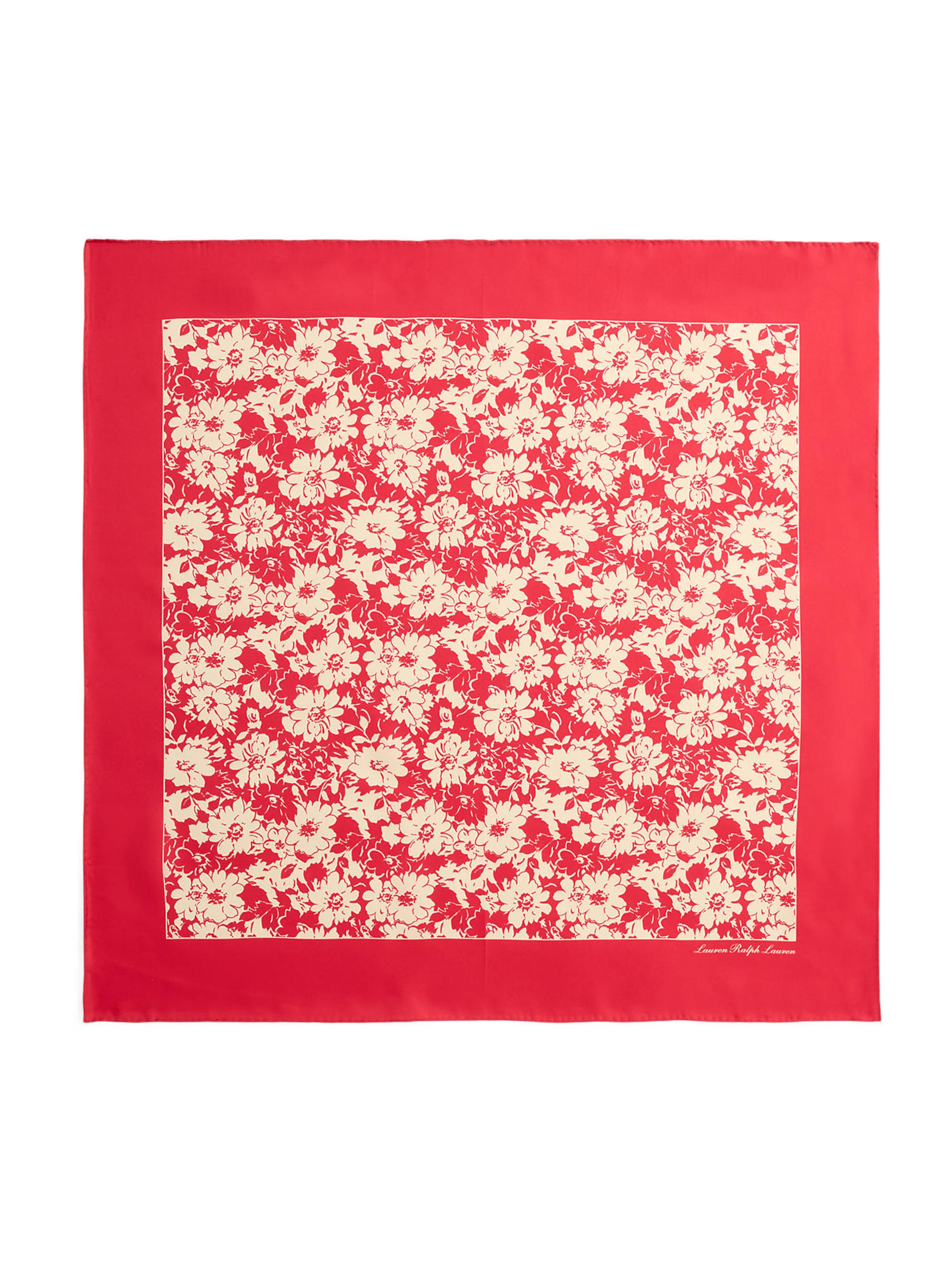 Lauren Ralph Lauren Huivi 'FLOWERS' värissä punainen: etupuoli