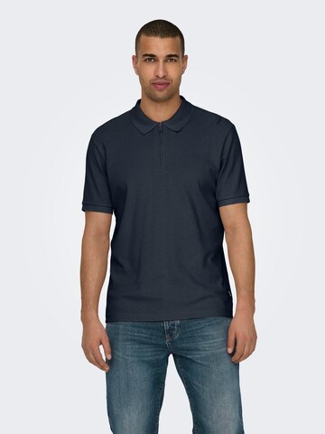 Only & Sons Shirt 'MIKE' in Blue: front
