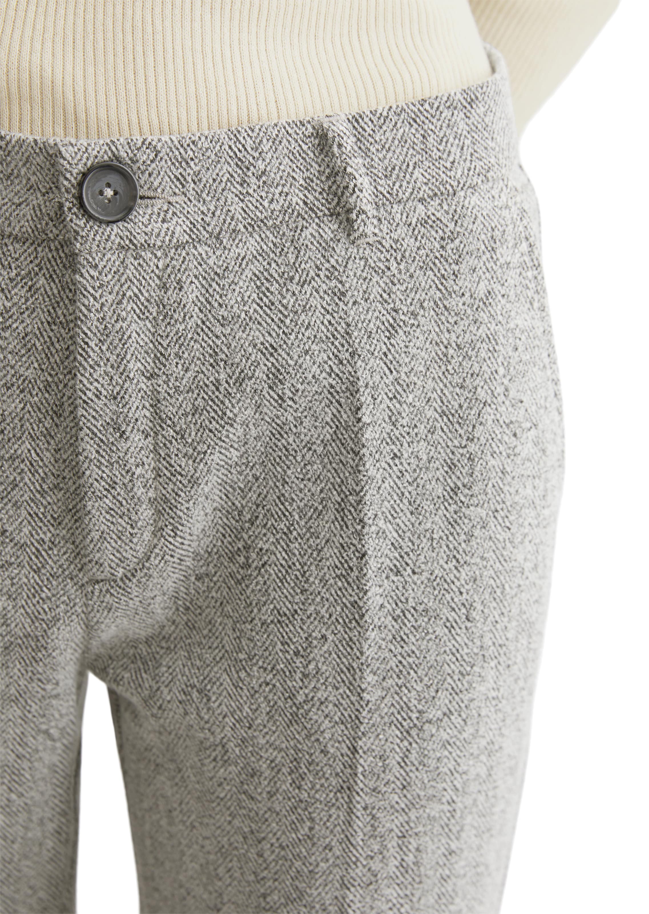 Marc O'Polo Regular Bandplooibroek in Grijs