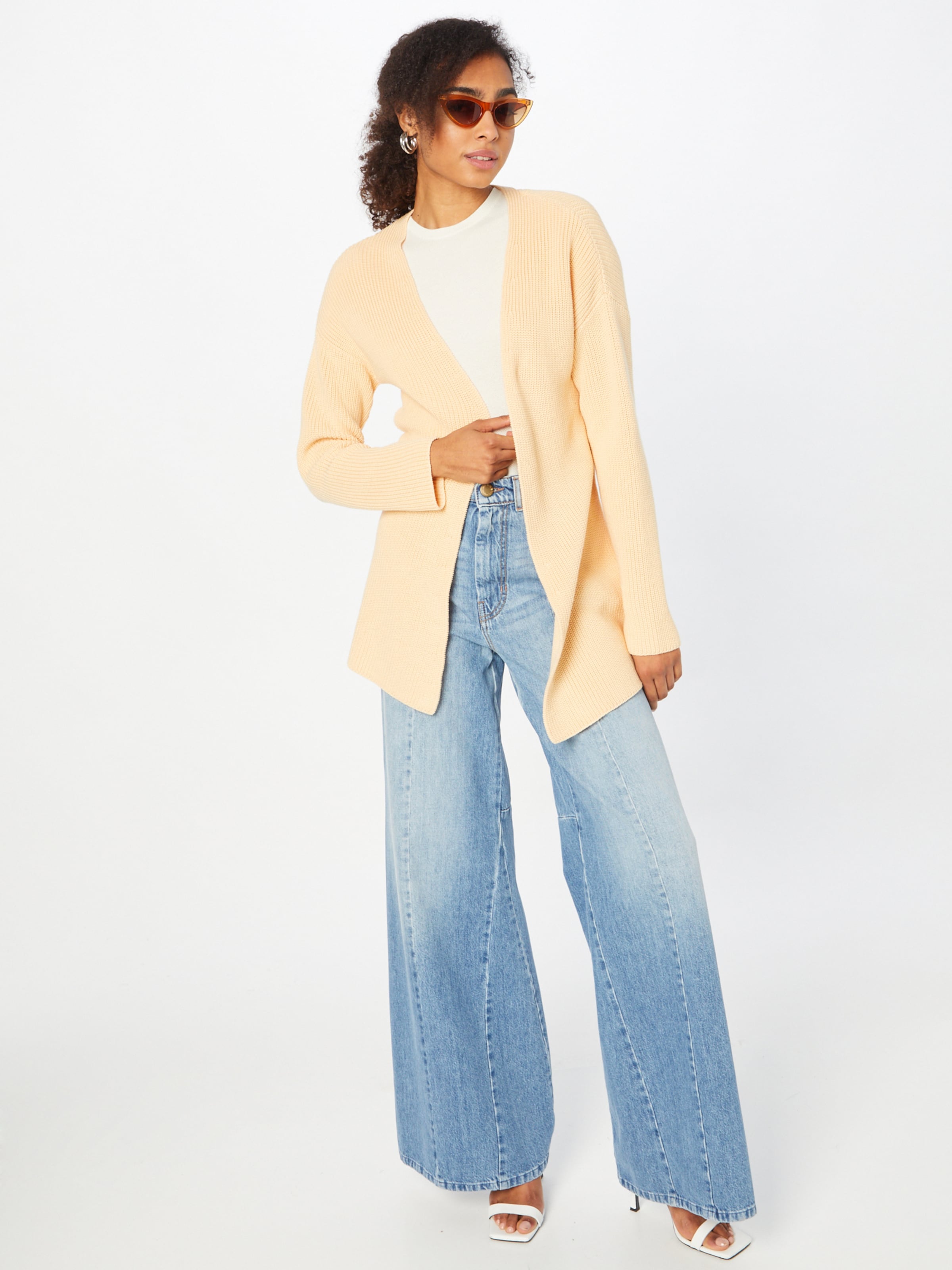 Frauen Pullover & Strick LANIUS Strickjacke (GOTS) in Beige - PO56155 Frauen Pullover & Strick LANIUS Strickjacke (GOTS) in Beige - PO56155