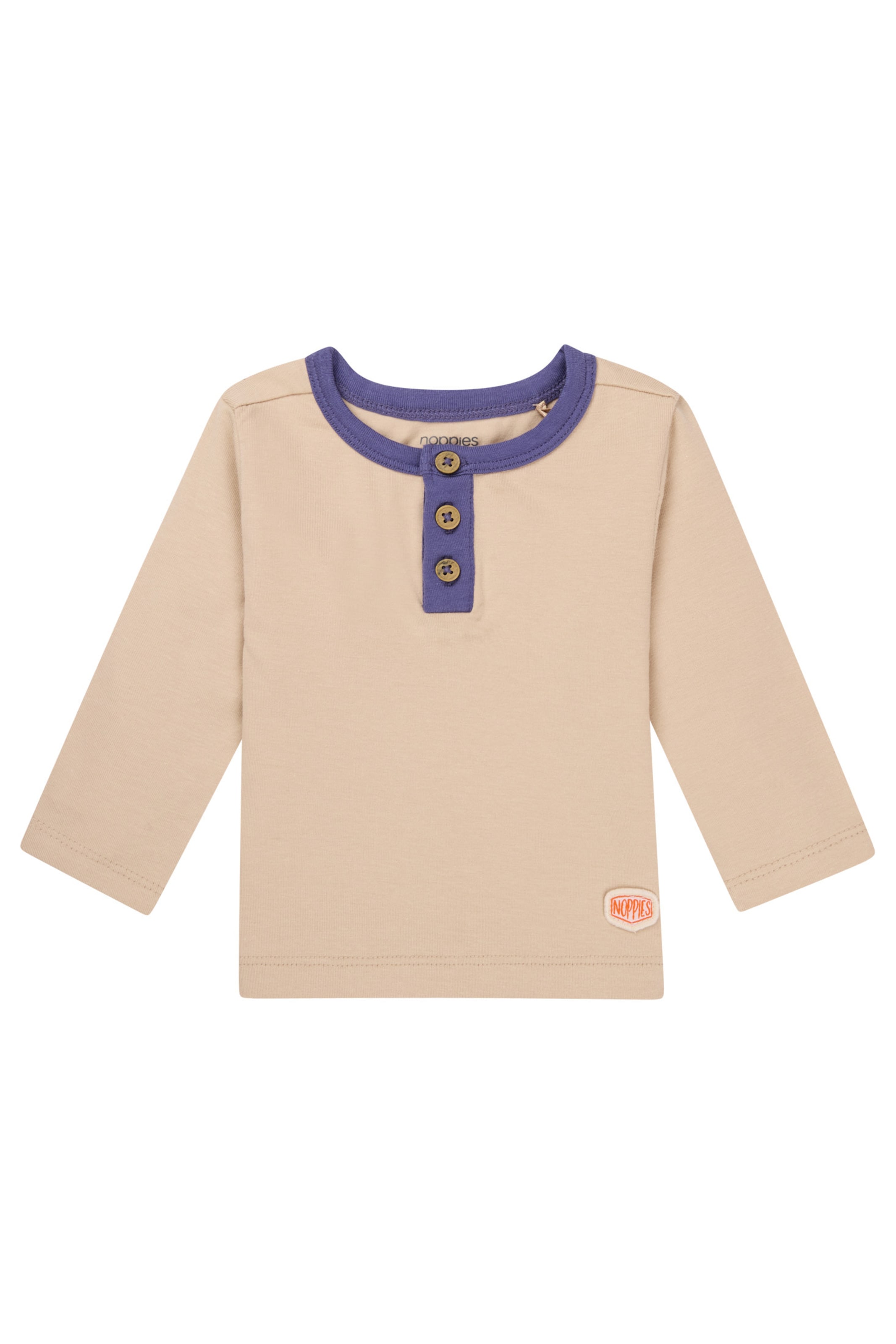 Noppies Langarmshirt ' Olivehurst ' in Beige: Vorderseite