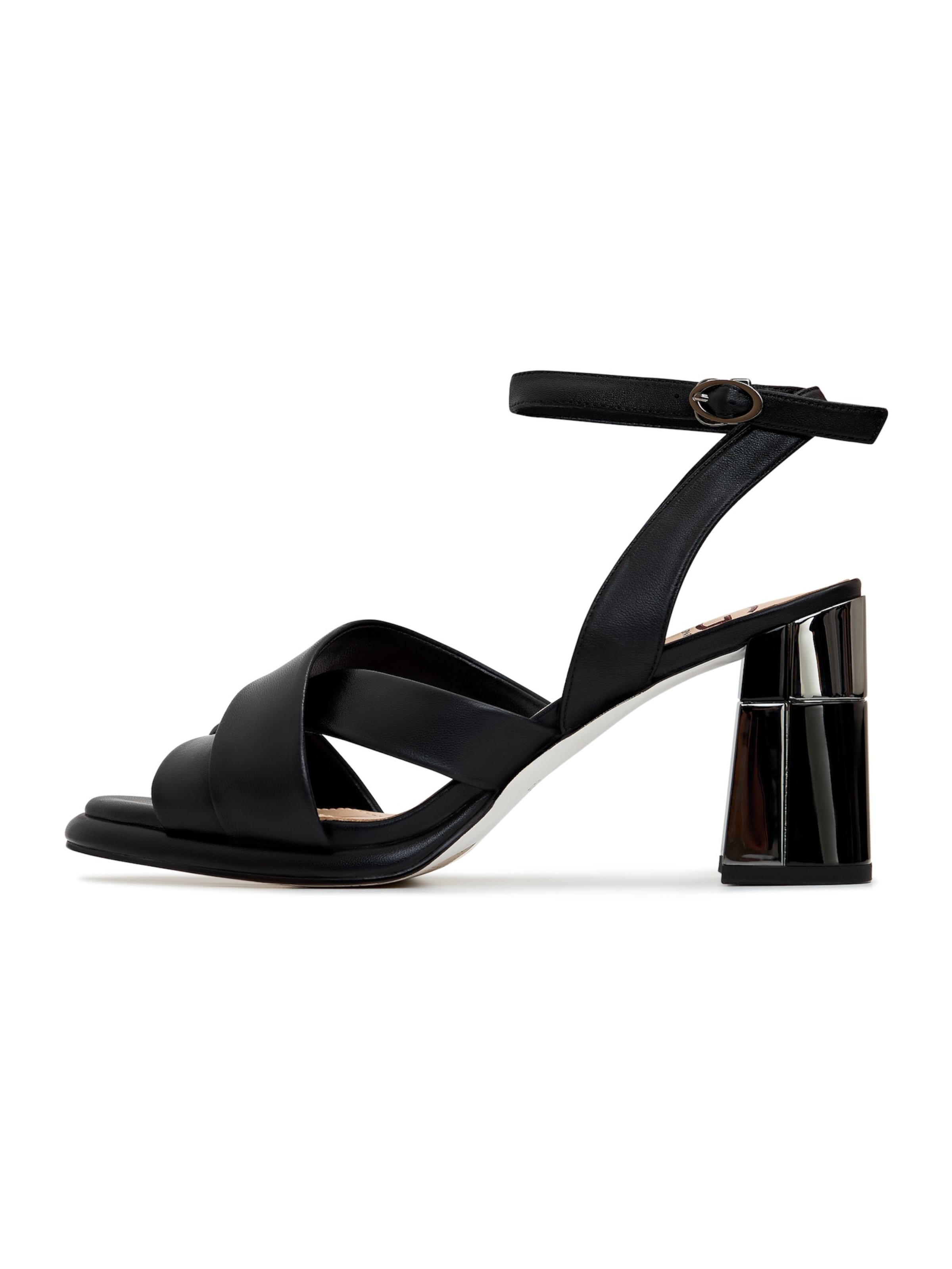 CESARE GASPARI Sandalen met riem in Zwart: voorkant
