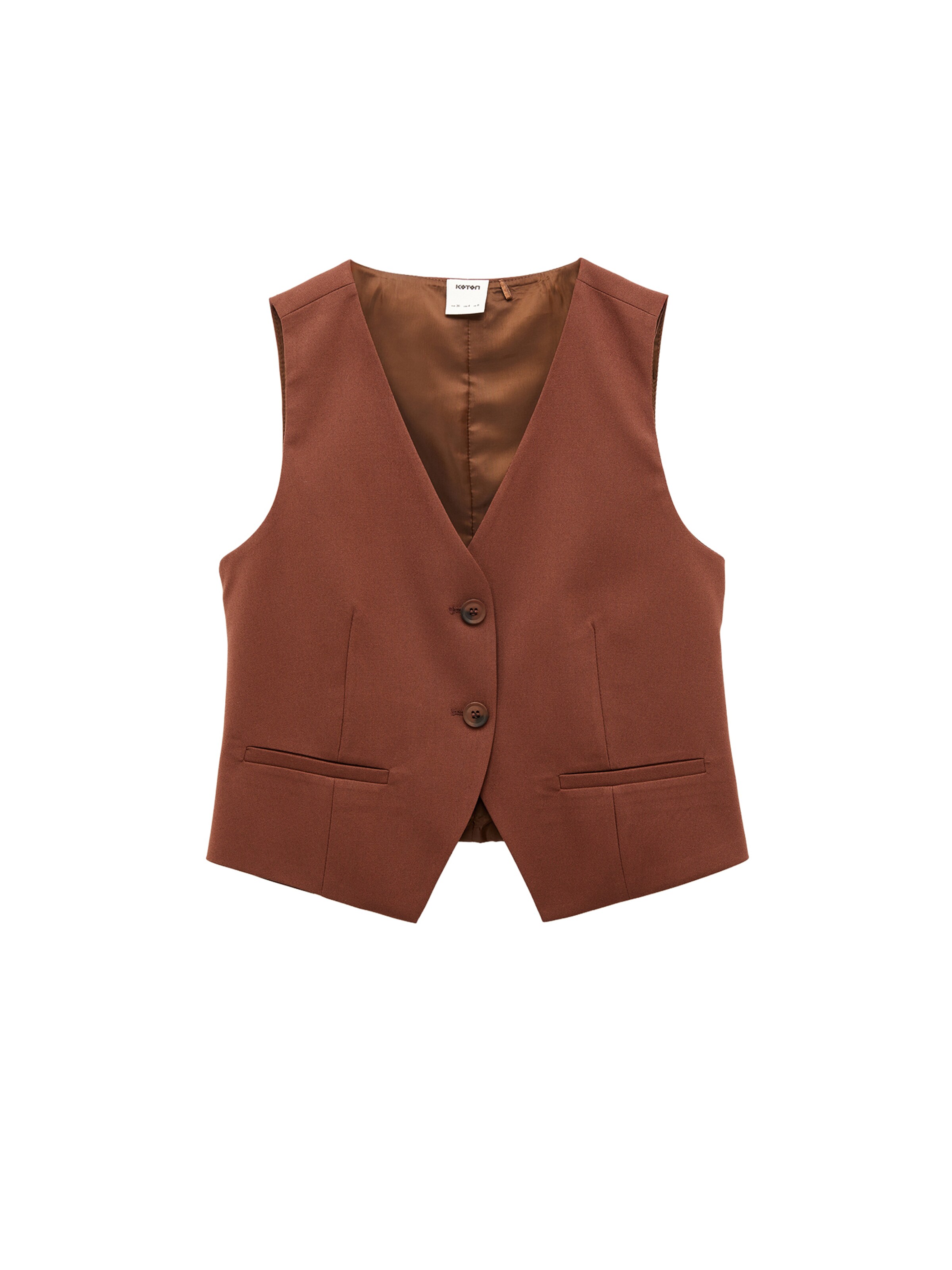 Koton Gilet in Bruin: voorkant