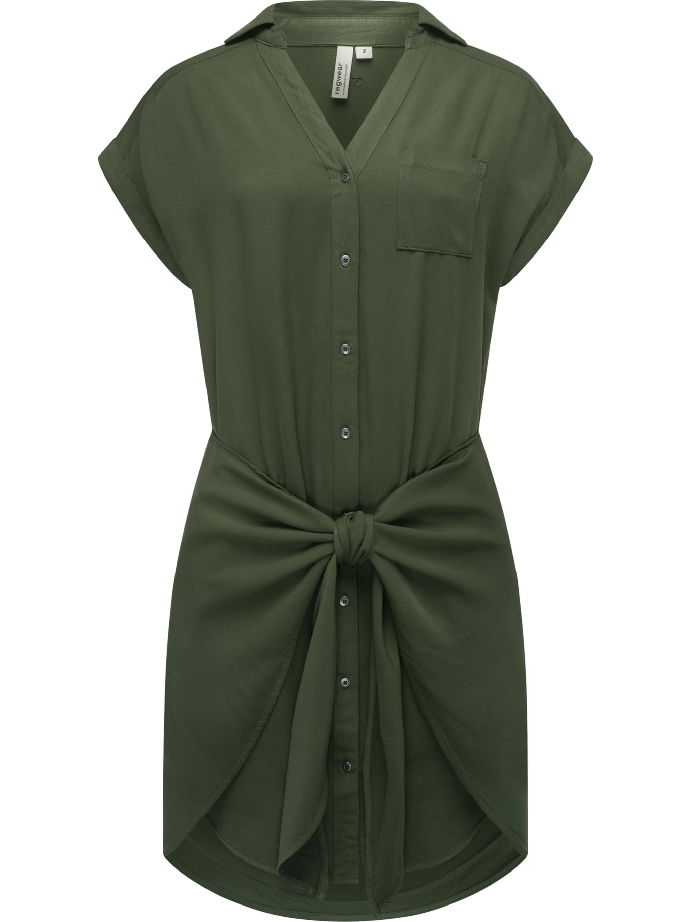 Ragwear Платье-рубашка 'Bahaya' в Зеленый: спереди