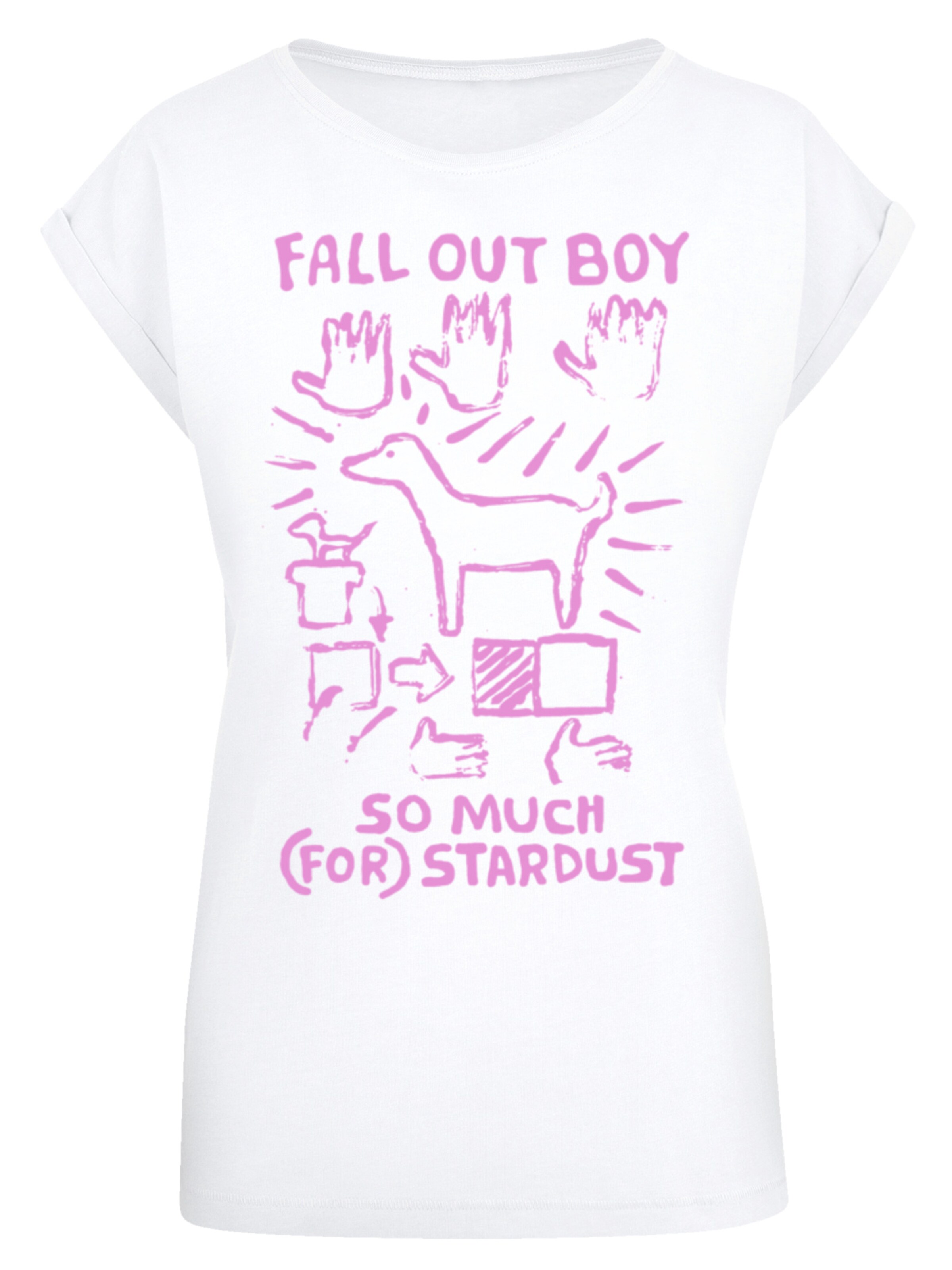 T-shirt 'Fall Out Boy Dog So Much Stardust' F4NT4STIC en blanc : devant