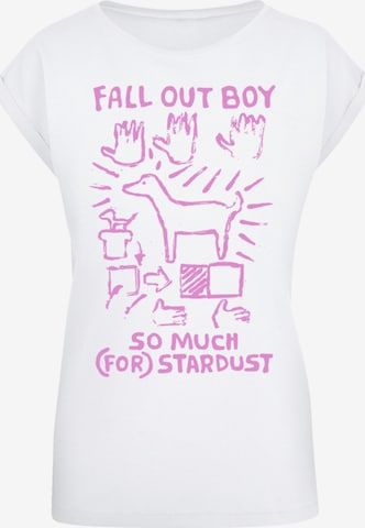 F4NT4STIC T-Shirt 'Fall Out Boy Dog So Much Stardust' in Weiß: Vorderseite