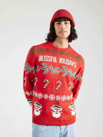 Only & Sons Свитер 'ONSXmas' в Красный: спереди