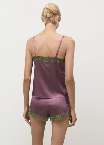 MANGO Pajama Shirt 'Jones' in Purple