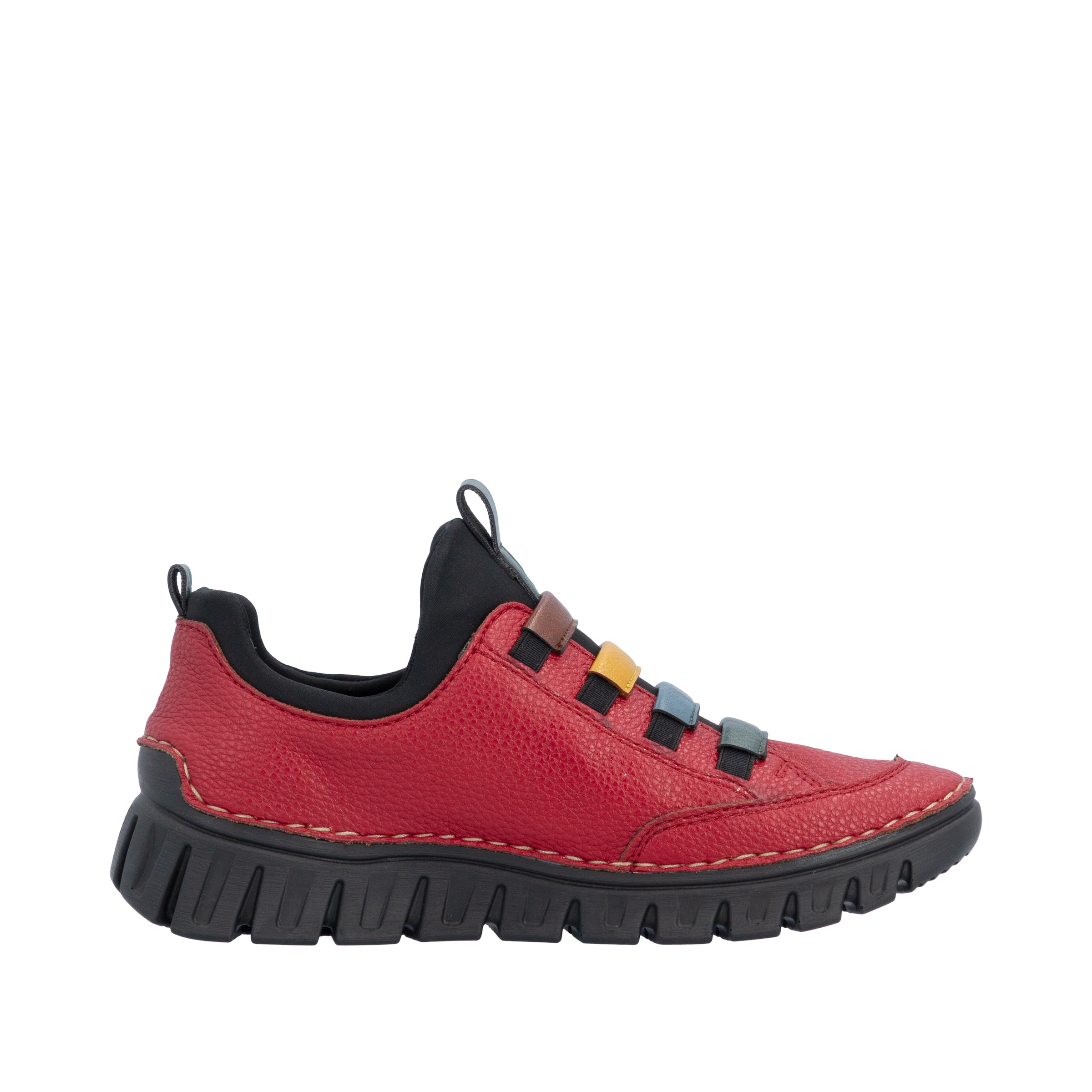 Baskets basses Rieker en rouge