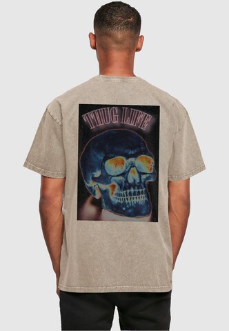 Thug Life Shirt 'Deadly2' in Grey: front