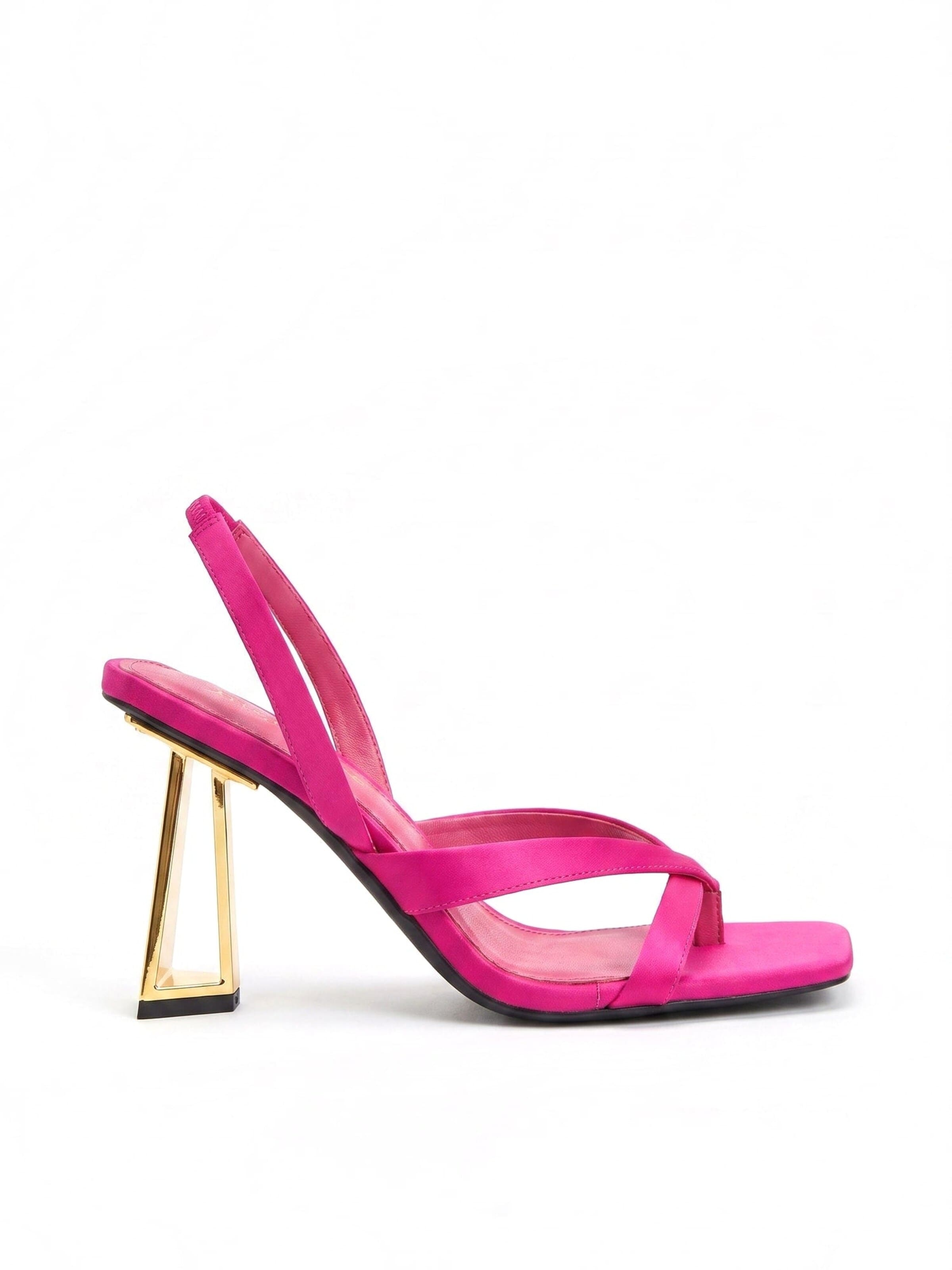 Sandalo con cinturino 'MERCANTILE FUCHSIA NEOPRENE GOLD' di Jeffrey Campbell in rosa