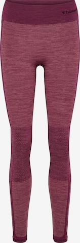 Hummel Skinny Sportbroek in Lila: voorkant