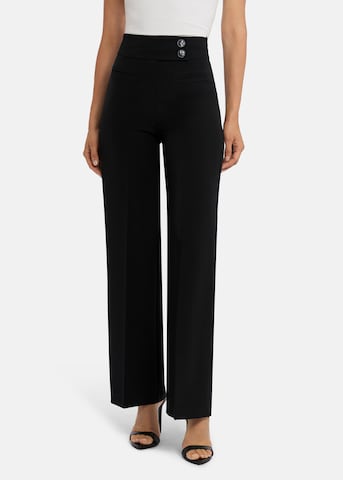 Nicowa Wide leg Pantalon 'Coreana' in Zwart: voorkant