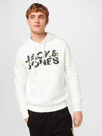 JACK & JONES Sweatshirt 'Ramp' in Wit: voorkant