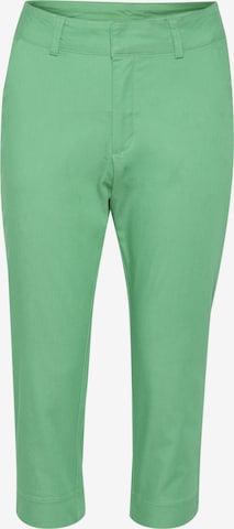 Coupe slim Pantalon 'Lea ' Kaffe en vert : devant