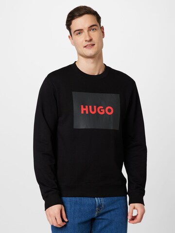 HUGO Sweatshirt 'Duragol' in Zwart: voorkant