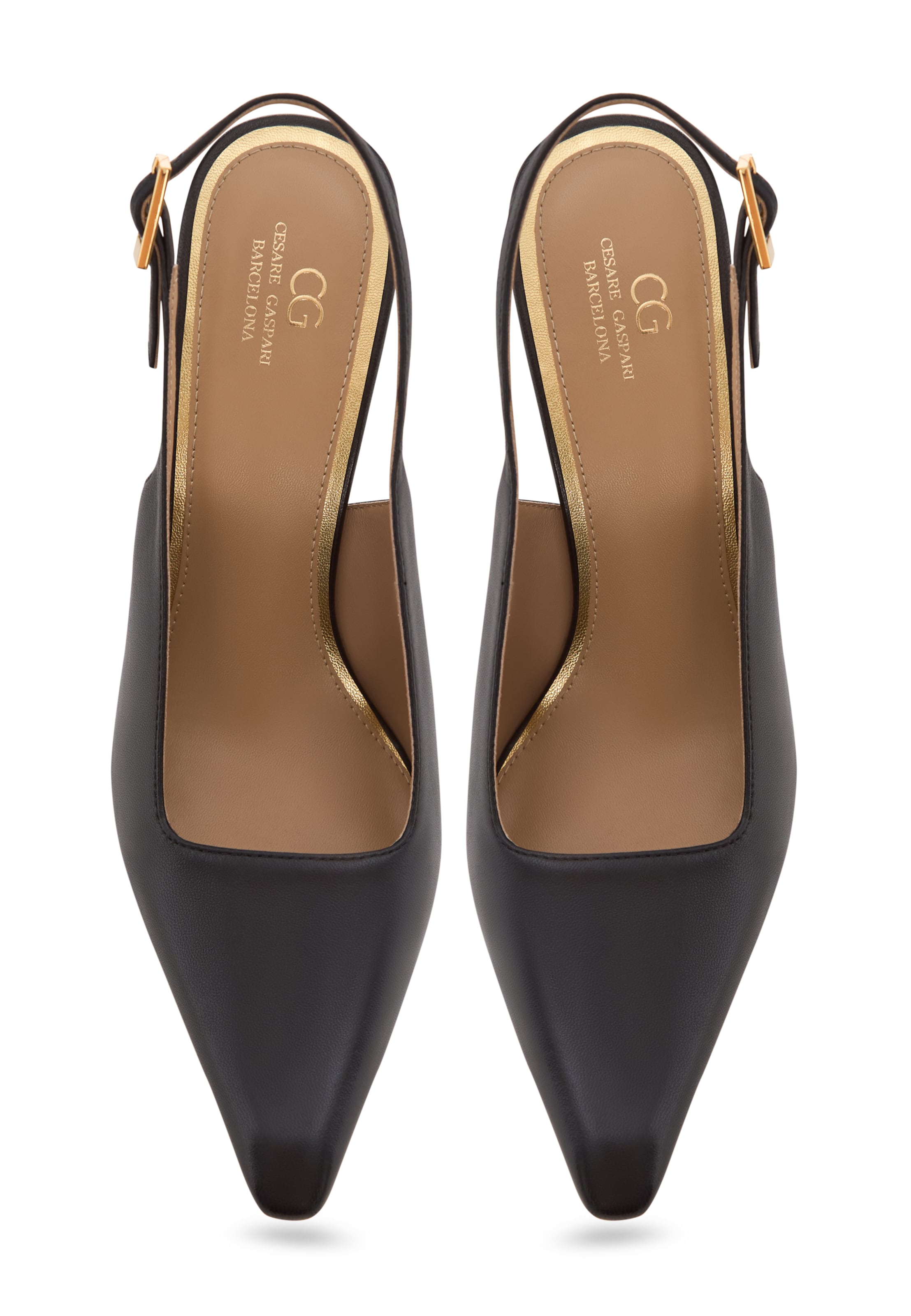 CESARE GASPARI Slingpumps in Zwart