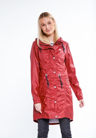 Schmuddelwedda Raincoat in Red: front