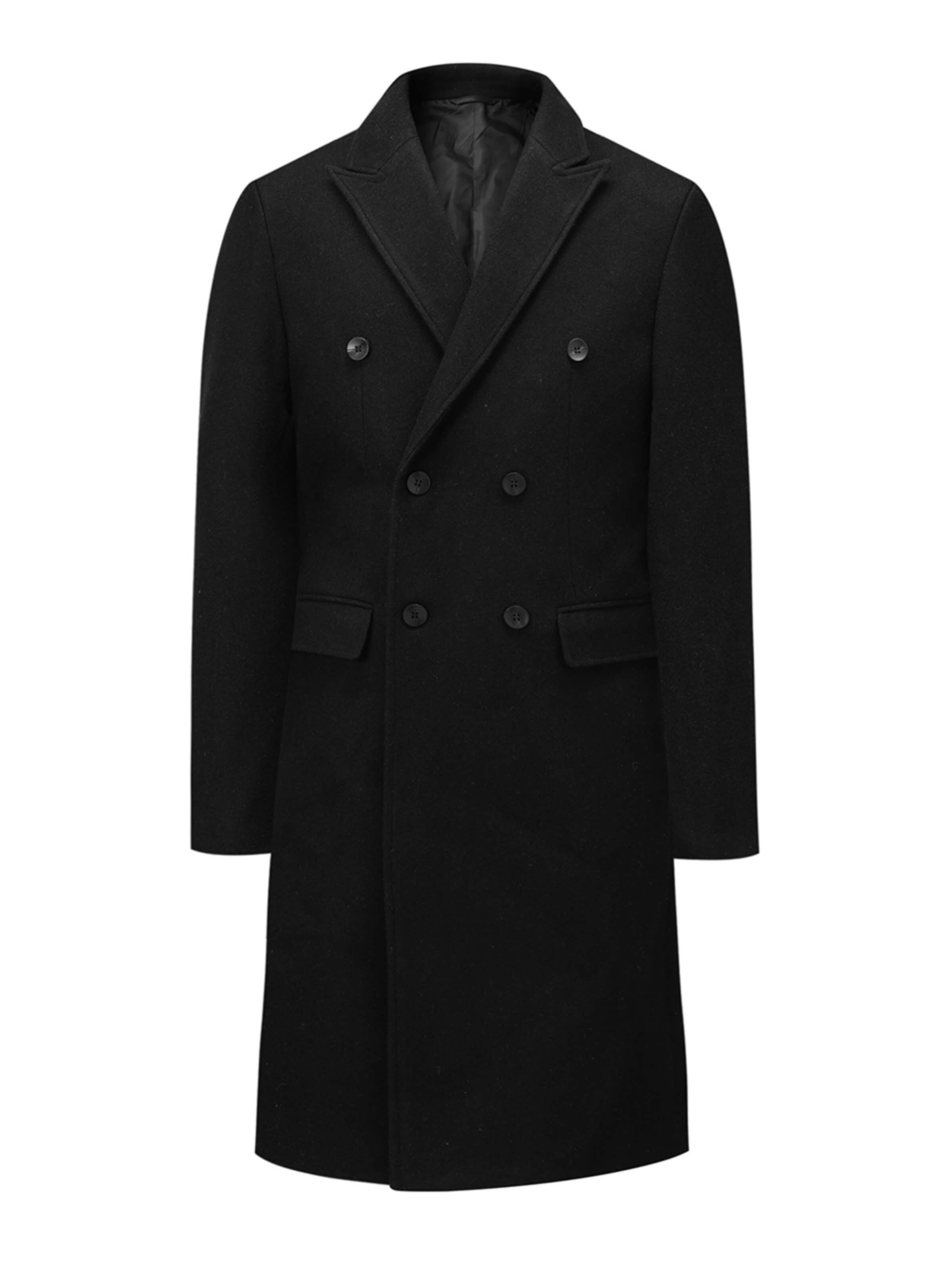 YOUTHUP Winter Coat in Black: front