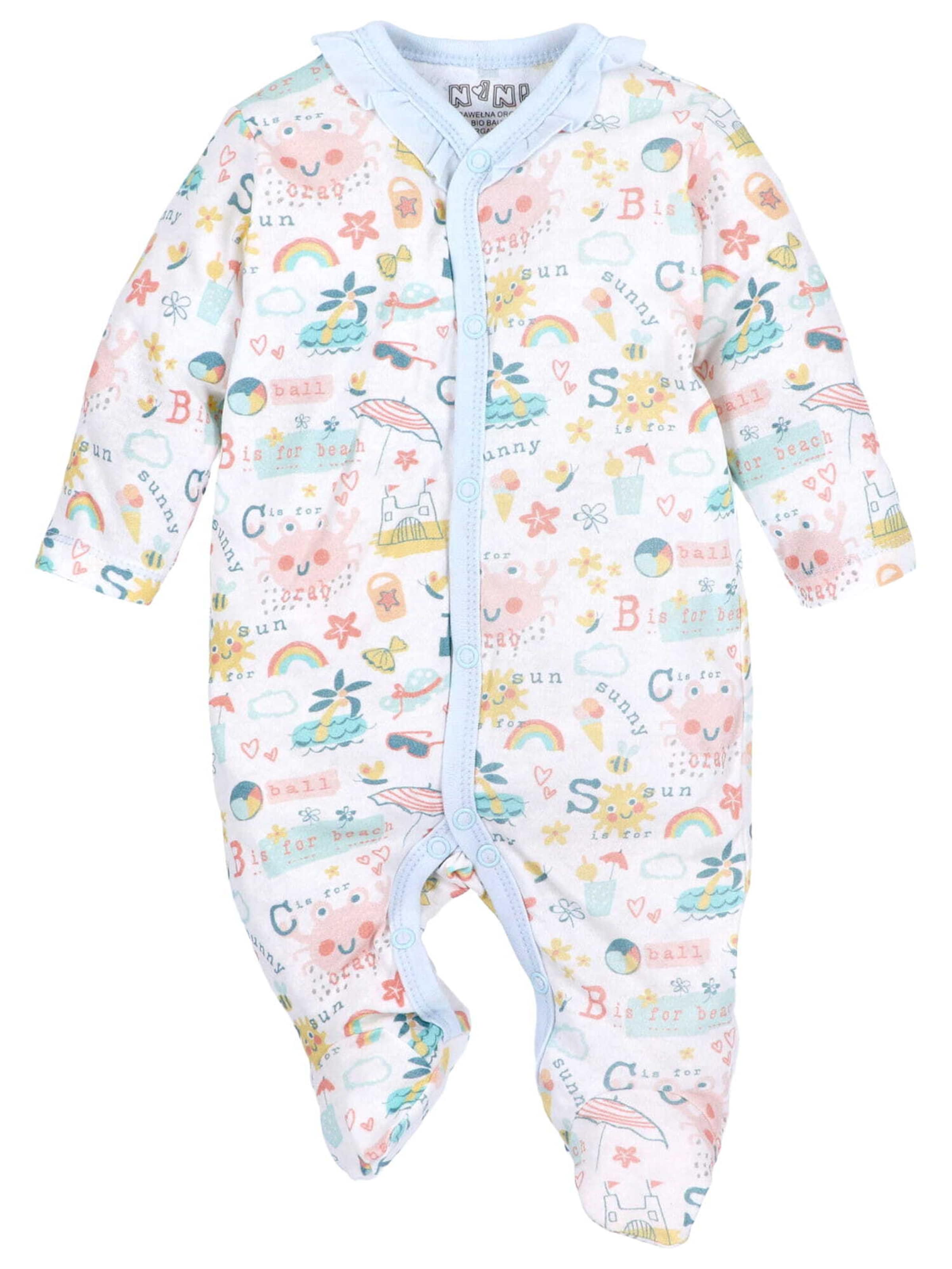 NINI Strampler 'Beach' in Weiß: Vorderseite