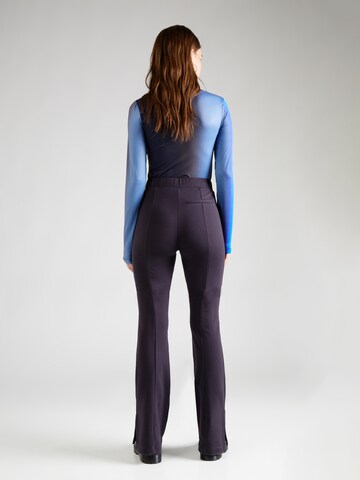 ARMEDANGELS Flared Trousers with creases 'Leylaari' in Black