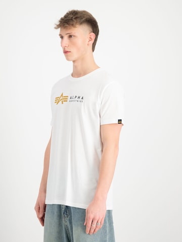 ALPHA INDUSTRIES Shirt 'Alpha Label PP'‌‌‌‌‌‌‌‌‌ in Weiß