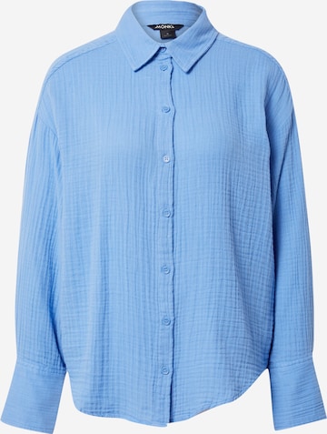 Monki Blouse in Blauw: voorkant