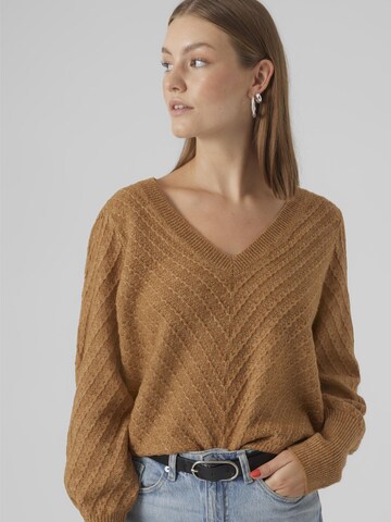 VERO MODA Pullover 'STINNA' in Braun