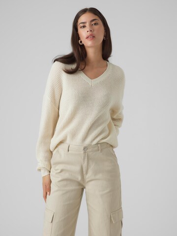 VERO MODA Pullover 'LEANNA' i beige: forside