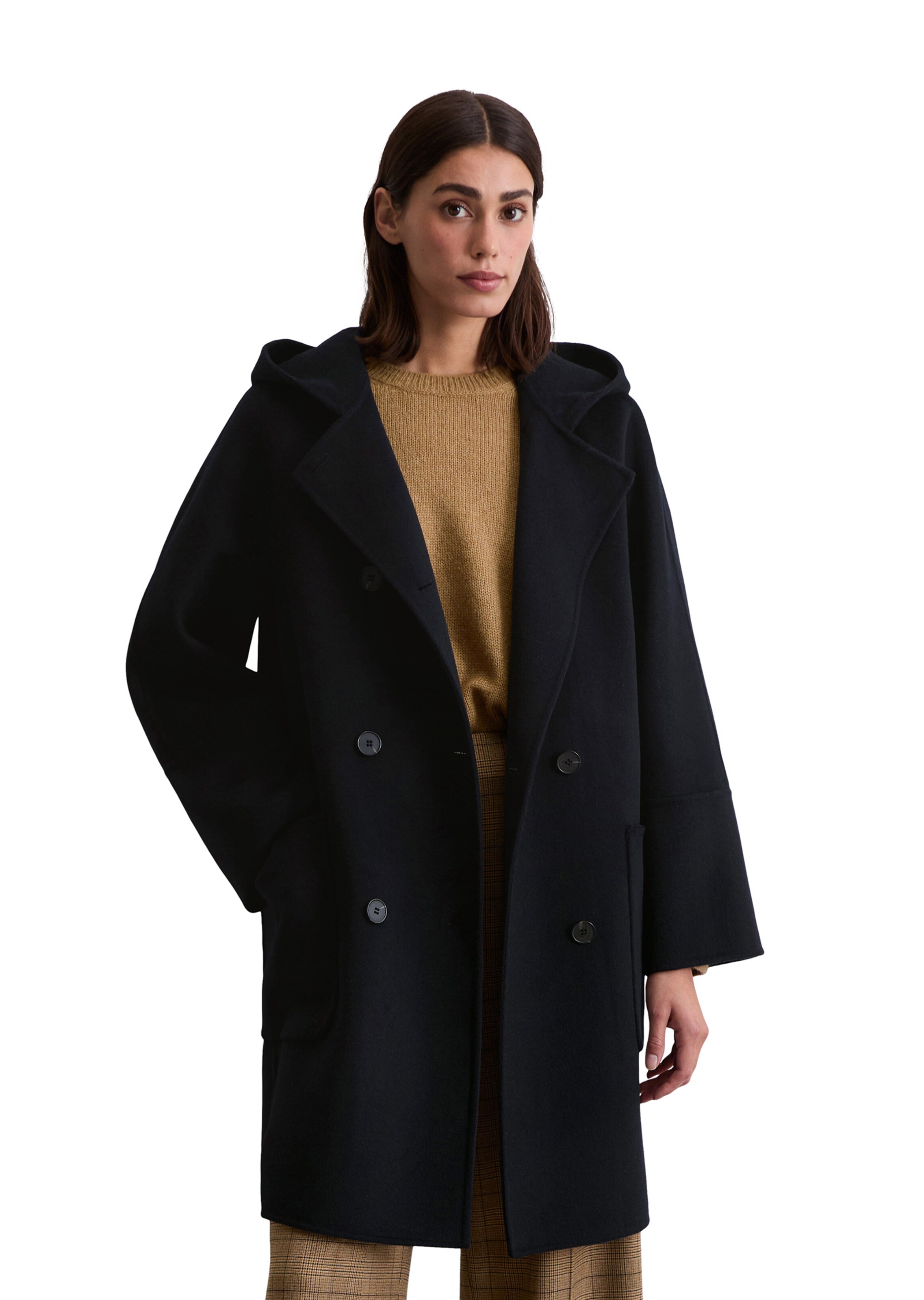 Marc O'Polo Tussenmantel in Blauw: voorkant