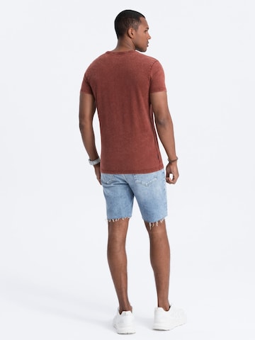 Ombre T-Shirt 'S1638' in Rot