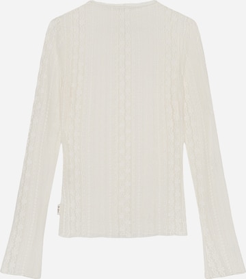 T-shirt 'Zahara Lace' OH APRIL en blanc : devant