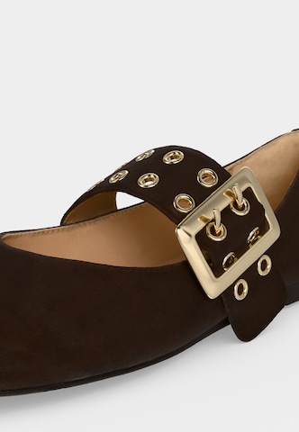 Balerini cu curea glezna 'Atlantica' de la STEVE MADDEN pe maro