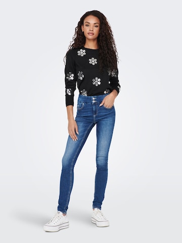 ONLY Sweater 'XMAS SNOWFLAKE' in Black