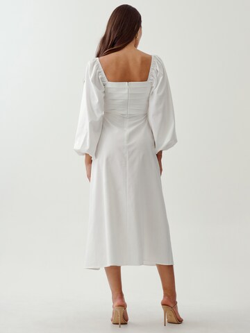 Tussah Dress 'MAURA' in White: back