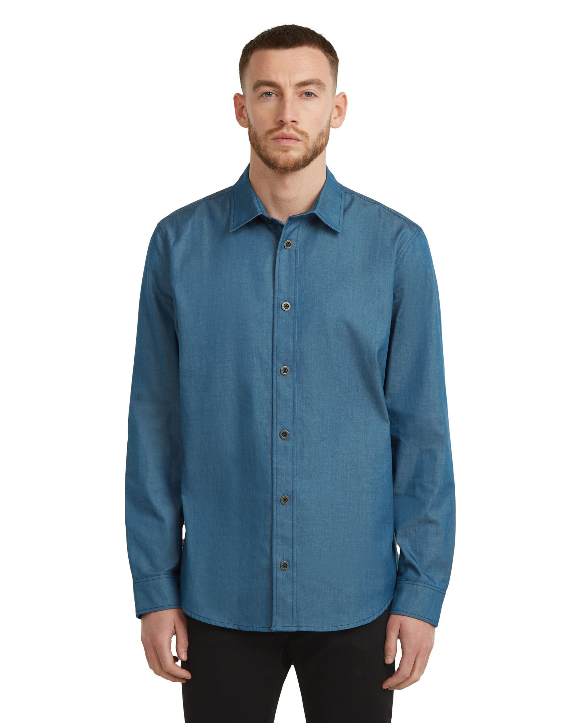 G-STAR Shirt in Blauw: voorkant